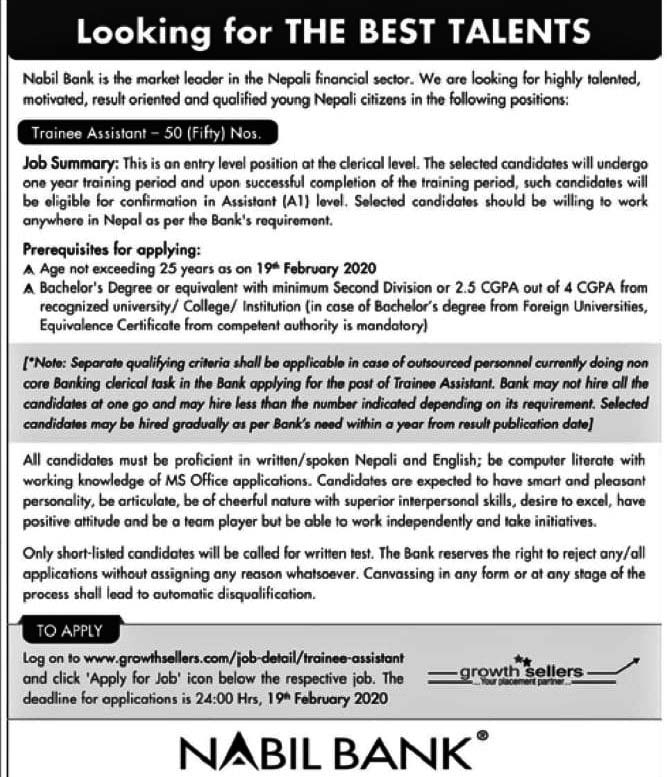 nabil bank - job